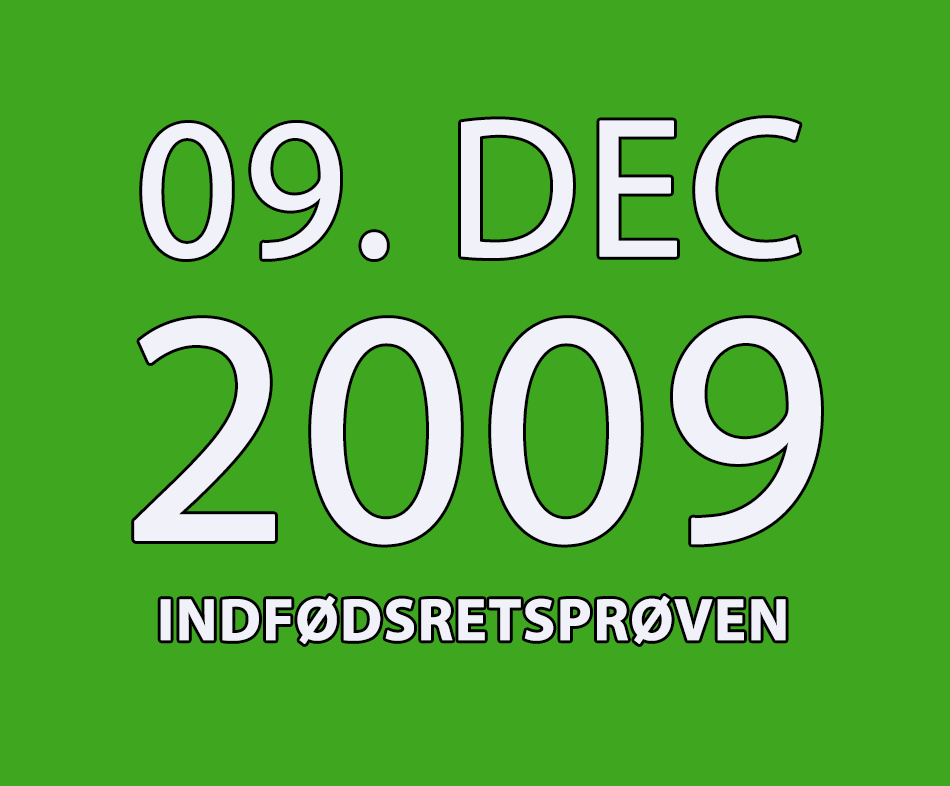 Indfødsretsprøven: den 09. december 2009